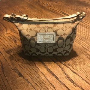 Authentic Tan Signature Coach Bag EUC